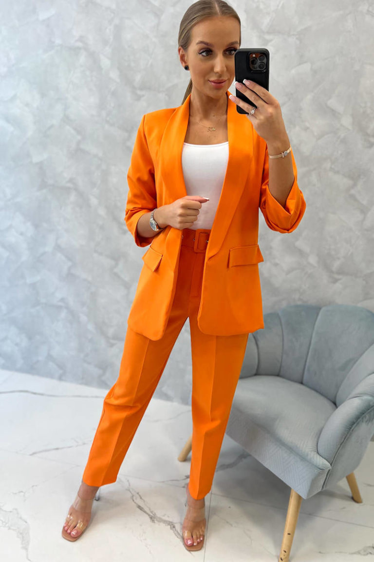 oranžový nohavicový kostým dámsky